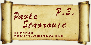 Pavle Staorović vizit kartica